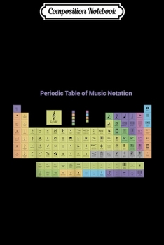 Paperback Composition Notebook: Periodic Table of Music Notation Symbol Musician Gift Journal/Notebook Blank Lined Ruled 6x9 100 Pages Book