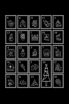 Paperback Notebook: Advent Calendar Christmas Santa Sweet Gift 120 Pages, 6X9 Inches, Dot Grid Book