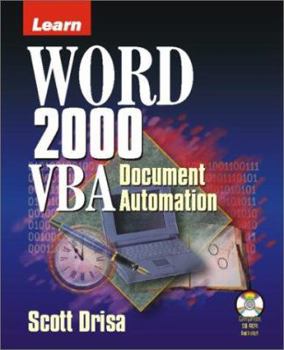 Paperback Lrn Word 2000 VBA/Docmt Automa [With CDROM] Book