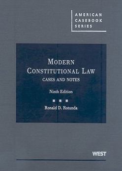 Hardcover Modern Constitutional Law: Cases and Notes (American Casebook) Book