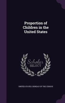 Hardcover Proportion of Children in the United States Book