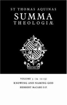 Paperback Summa Theologiae: Volume 3, Knowing and Naming God: 1a. 12-13 Book