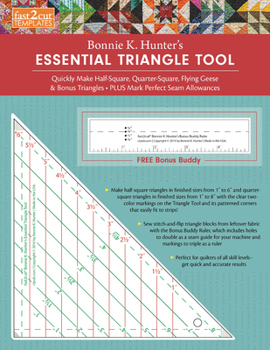 Misc. Supplies Fast2cut Bonnie K. Hunter's Essential Triangle Tool: Quickly Make Half-Square, Quarter-Square, Flying Geese & Bonus Triangles - Plus Mark Perfect Seam Book