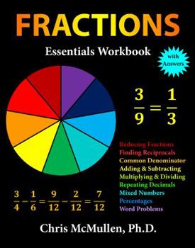 Paperback Fractions Essentials Workbook with Answers Book