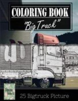 Jumbo Truck Sketch Gray Scale Photo Adult Coloring Book