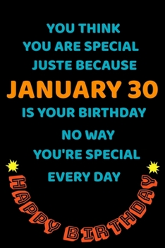 Paperback happy birthday January borns: blank Lined Journal - diary record logbook- birthday gifts Book