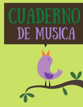 Paperback Cuaderno de musica: Cuaderno De M?sica Pentagramado, Con 8 Pentagramas Por P?gina, Muy F?cil Para Escribir Notas; Libreta Notaci?n Musical [Spanish] Book