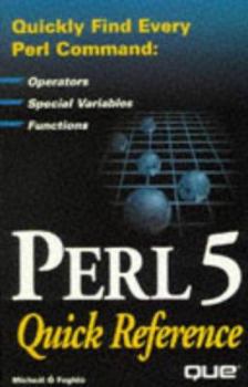 Paperback Perl 5 Quick Reference (Quick Reference Series) Book