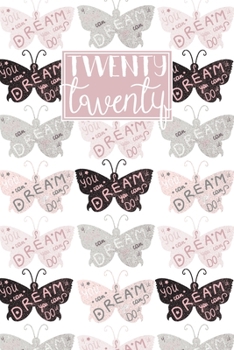 Paperback 2020: A5 Diary Week on 2 Pages to View WO2P Planner Journal - Horizontal Weekly Planner - Inspirational Butterfly Pattern wi Book