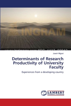 Paperback Determinants of Research Productivity of University Faculty Book
