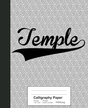 Paperback Calligraphy Paper: TEMPLE Notebook Book