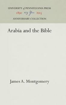 Hardcover Arabia and the Bible Book