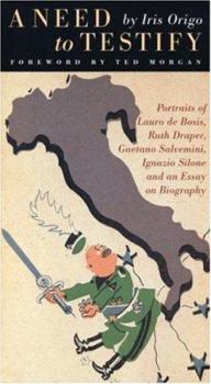 Paperback Need to Testify, A Book