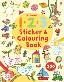 123 Sticker and Colouring Book (Usborne Colouring Book + Stickers) - Book  of the Sticker and Colouring Books