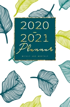 2020-2021 Weekly And Monthly Planner: Calendar Schedule, Squares Quad Ruled Notes, Dot Notes, No Holiday, Tropical Exotic Leaves (January 2020 through December 2021) Pocket Size 5.25 x 8