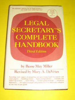 Hardcover Legal Secretary's Complete Handbook Book