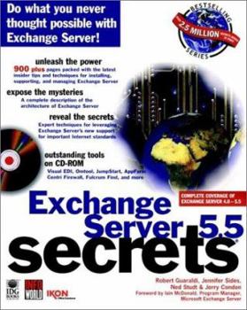 Paperback Exchange Server 5.5 Secrets [With Contains Visual EDI, Omtool, Jumpstart, Freeware..] Book