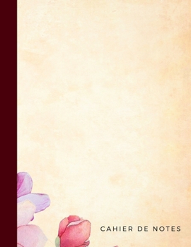 Paperback cahier de notes: tulipe fleur A4 - 110 pages lign?es [French] Book