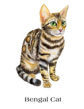 Paperback Bengal Cat: Large Lined Journal 8.5 x 11 Book