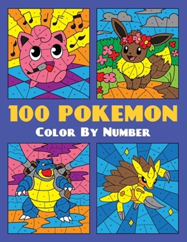 Paperback 100 POKEMON Color By Number Book