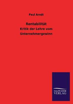 Paperback Rentabilität [German] Book