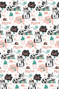 Meow Meow: Internet Password Logbook Large Print With Tabs | Cat Pattern Cover