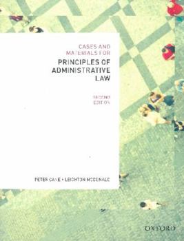 Paperback Cases & Materials for Principles of Administrative Law Book