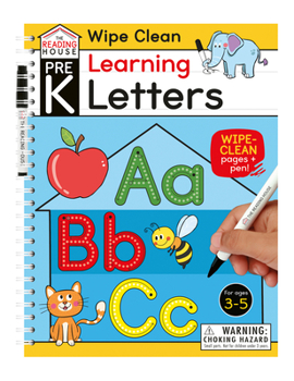 Paperback Learning Letters (Pre-K Wipe Clean Workbook): Preschool Wipe Clean Activity Workbook, Ages 3-5, Letter Tracing, Uppercase and Lowercase, First Words, Book