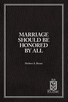 Paperback Marriage should be honored by all Book