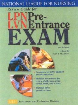Paperback Review Guide for LPN/LVN Pre Entrance Exam, Second Edition Book
