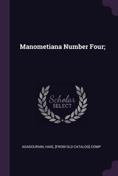 Paperback Manometiana Number Four; Book