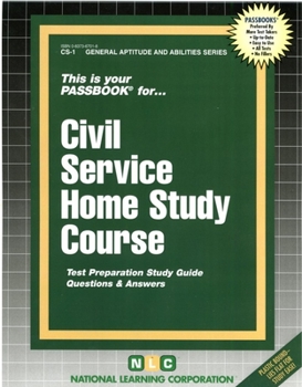 Spiral-bound Civil Service Home Study Course: Passbooks Study Guide Book