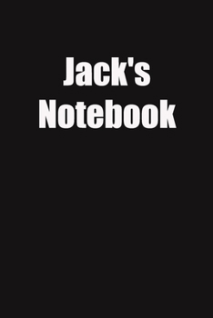 Paperback Jack's Notebook: 6x9 Lined Notebook, Gift For a Friend or a Colleague (Gift For Someone You Love) Book