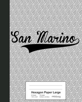 Paperback Hexagon Paper Large: SAN MARINO Notebook Book