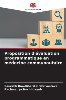 Paperback Proposition d'évaluation programmatique en médecine communautaire [French] Book