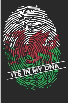 Paperback It's In My DNA: Wales Flag Blank Lined Notebook Book