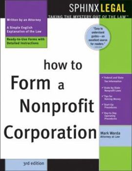 Paperback How to Form a Nonprofit Corporation Book