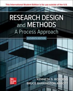 Paperback ISE Research Design and Methods: A Process Approach Book