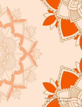 Large Lined Journal 8.5 x 11 300 Pages: Orange Mandala Cover