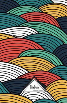 Notebook Journal Dot-Grid,Graph,Lined,No Lined : Midnight Japanese Spiral Wave : Small Pocket Notebook Journal Diary, 120 Pages, 5. 5 X 8. 5