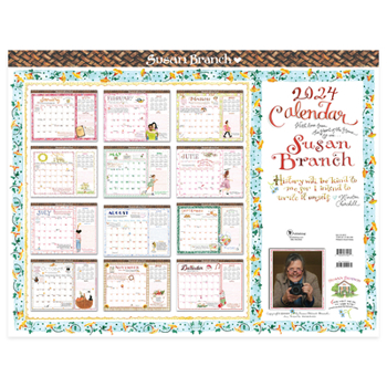 Calendar Cal 2024- Susan Branch Large Desk Pad Monthly Blotter Book