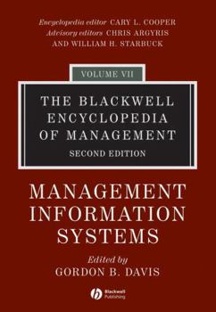 Hardcover The Blackwell Encyclopedia of Management, Management Information Systems Book