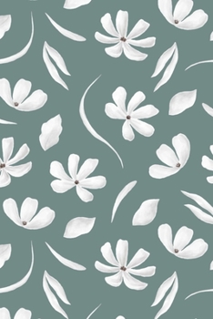 Notebook: 150 Thin-Lined Pages, Great for Students, Teachers, Professors, Dreamers, and Anyone Who Writes, Soft White Flowers Cover