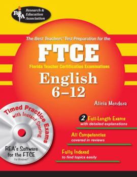 Paperback FTCE English 6-12 w/CD-ROM (FTCE Teacher Certification Test Prep) Book
