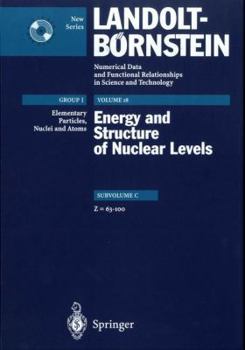 Z = 63 - 100 (Landolt-Bornstein Numerical Data and Functional Relationships in Science and Technology - New Series) - Book  of the Landolt Bornstein: Numerical Data And Functional Relationships In Science And Technology New Series