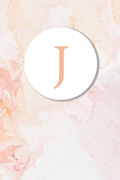 Paperback J: Pink Marble Monogram Sketchbook - 110 Sketchbook Pages (6 x 9) - Floral Watercolor Monogram Sketch Notebook - Personal Book