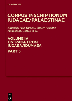 Hardcover Ostraca from Iudaea/Idumaea Book