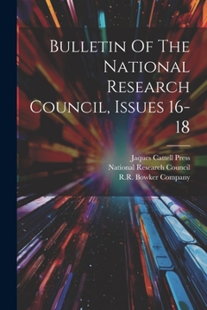 Paperback Bulletin Of The National Research Council, Issues 16-18 Book