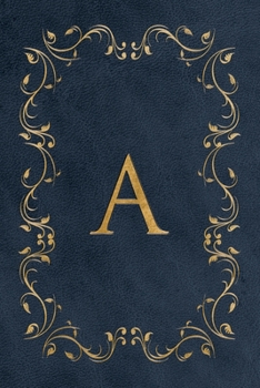 A: Faux leather effect / look gold monogram. Personalized letter ruled journal notebook. Elegant traditional design suitable for all: men, women, ... pages in 6 x 9 matte finish, handy size.