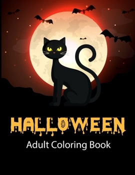 Paperback Halloween Adult Coloring Book: Cats Coloring book for adults Book